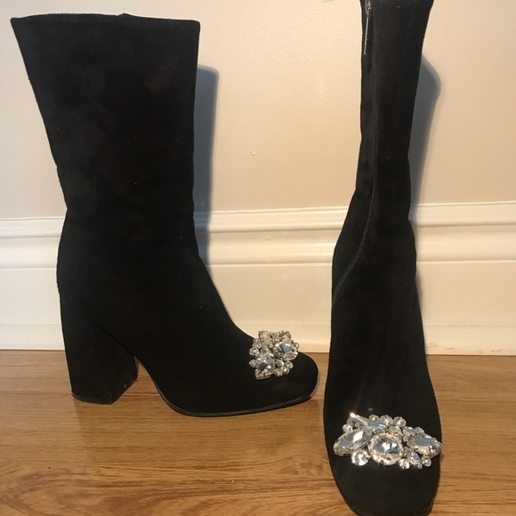 Boots for sale, suede, size 35 - Picture 2 of 5